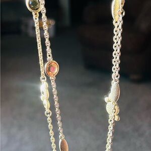 Lia Sophia Gold Necklace with Gem Accents
